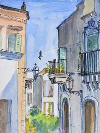 ITALIAN STREET by Coralie de Burgh Kinahan at Ross's Online Art Auctions
