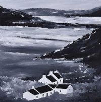 COTTAGES OF TRA NA ROSSA DOWNINGS by Sean Lorinyenko at Ross's Online Art Auctions