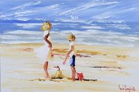 ME & MY SISTER WATCHING THE BOATS by Louise Mansfield at Ross's Online Art Auctions