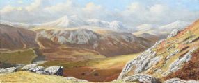 MOUNTAIN RANGE SNOW by Neville Henderson at Ross's Online Art Auctions