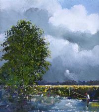 EARLY MORNING FISHING ON THE RIVER ESKE, DONEGAL by Sean Lorinyenko at Ross's Online Art Auctions