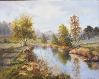 RIVER REFLECTIONS by Jean Harrison at Ross's Online Art Auctions