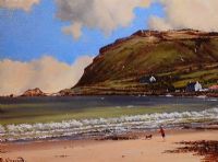 BALLYGALLEY HEAD, COUNTY ANTRIM by David Overend at Ross's Online Art Auctions
