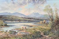 LOUGH ISLAND REAVY, THE MOURNES by William Cunningham at Ross's Online Art Auctions