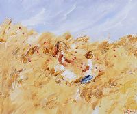 PICKING POPPIES by Louise Mansfield at Ross's Online Art Auctions