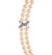 DOUBLE STRAND OF CULTURED PEARLS NECKLACE WITH 18CT WHITE GOLD DIAMOND-SET LINKS at Ross's Online Art Auctions