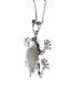 STERLING SILVER AGATE-SET FROG PENDANT AND CHAIN at Ross's Online Art Auctions