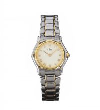 EBEL STAINLESS STEEL AND 18CT GOLD LADY'S WRIST WATCH at Ross's Online Art Auctions