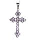 STERLING SILVER CROSS AND CHAIN SET WITH PALE AMETHYST at Ross's Online Art Auctions