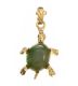 STERLING SILVER AND 9CT GOLD JADE-SET PENDANTS, ON A STERLING SILVER CHAIN at Ross's Online Art Auctions