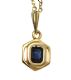 18CT GOLD SAPPHIRE-SET PENDANT AND CHAIN at Ross's Online Art Auctions