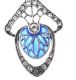 STERLING SILVER CRYSTAL-SET AND ENAMEL PENDANT at Ross's Online Art Auctions