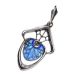 STERLING SILVER CRYSTAL-SET AND ENAMEL PENDANT at Ross's Online Art Auctions