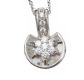 18CT WHITE GOLD DIAMOND PENDANT ON 9CT WHITE GOLD CHAIN at Ross's Online Art Auctions
