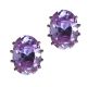 9CT GOLD AND STERLING SILVER AMETHYST SUITE OF JEWELLERY at Ross's Online Art Auctions