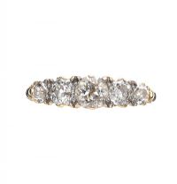 ANTIQUE 18CT GOLD FIVE STONE DIAMOND RING at Ross's Online Art Auctions