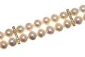 18CT GOLD PEARL AND DIAMOND BRACELET at Ross's Online Art Auctions