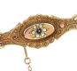 9CT GOLD BROOCH WITH SAPPHIRE AND DIAMONDS at Ross's Online Art Auctions