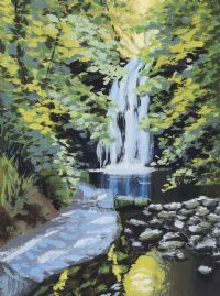 WATERFALL, GLENARIFF, COUNTY ANTRIM by Kathryn Bannister at Ross's Online Art Auctions