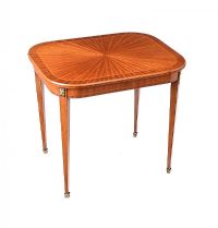EDWARDIAN SATIN WOOD LAMP TABLE at Ross's Online Art Auctions