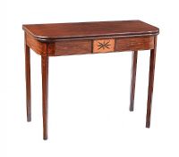 GEORGIAN MAHOGANY TURN OVER LEAF TEA TABLE at Ross's Online Art Auctions