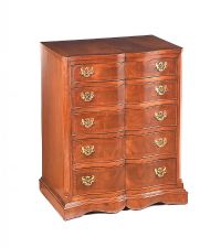 SERPENTINE FRONT CHEST OF DRAWERS at Ross's Online Art Auctions