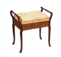 EDWARDIAN INLAID PIANO STOOL at Ross's Online Art Auctions