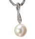 18CT WHITE GOLD CULTURED PEARL AND DIAMOND EARRINGS at Ross's Online Art Auctions