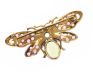 SILVER GILT BUTTERFLY BROOCH SET WITH AMETHYST AND PERIDOT at Ross's Online Art Auctions