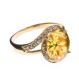 14CT GOLD CITRINE AND CRYSTAL DRESS RING at Ross's Online Art Auctions