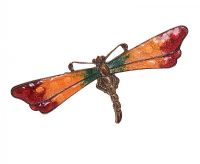METAL AND ENAMEL DRAGONFLY BROOCH at Ross's Online Art Auctions