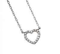TIFFANY & CO 18CT WHITE GOLD DIAMOND-SET HEART NECKLACE at Ross's Online Art Auctions