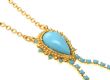 VICTORIA AND ABLERT GOLD-TONE FAUX TURQUOISE NECKLACE at Ross's Online Art Auctions