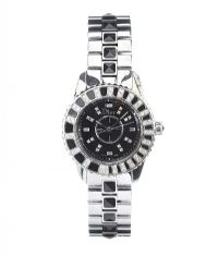 DIOR STAINLESS STEEL AND BLACK STONE LADY'S WRIST WATCH at Ross's Online Art Auctions
