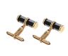 9CT GOLD ONYX CUFFLINKS WITH ORIGINAL BOX at Ross's Online Art Auctions