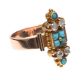 VICTORIAN 9CT GOLD DIAMOND AND TURQUOISE RING at Ross's Online Art Auctions