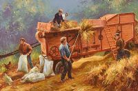 THRASHING THE HAY by Donal McNaughton at Ross's Online Art Auctions