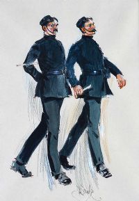 TWO MILITARY SOLDIERS by Robert D. Beattie at Ross's Online Art Auctions