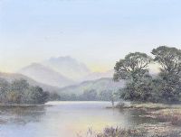 FISHING BY THE LOUGH by Wendy Reeves at Ross's Online Art Auctions