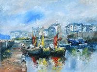 ROUNDSTONE HARBOUR, COUNTY GALWAY by Niall Campion at Ross's Online Art Auctions
