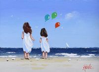FLYING OUR BALLOONS by Michelle Carlin at Ross's Online Art Auctions