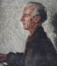SEATED MALE PORTRAIT by Lydia de Burgh RUA UWS at Ross's Online Art Auctions
