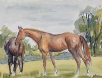 TWO HORSES by Coralie de Burgh Kinahan at Ross's Online Art Auctions