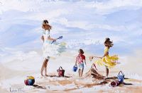 BUILDING SANDCASTLES by Lorna Millar at Ross's Online Art Auctions