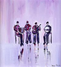 BAND OF FOUR by Adrian Margey at Ross's Online Art Auctions
