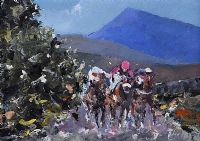 HORSE RACING NEAR MUCKISH by Sean Lorinyenko at Ross's Online Art Auctions