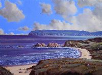 WHITE PARK BAY, COUNTY ANTRIM by David Overend at Ross's Online Art Auctions