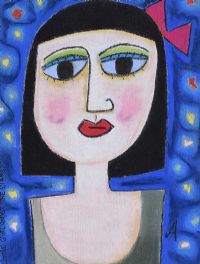 GIRL UNDER THE STARS by Anne Robinson at Ross's Online Art Auctions