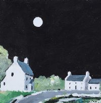 MOONLIGHT OVER IRISH HOMES by Sean Lorinyenko at Ross's Online Art Auctions