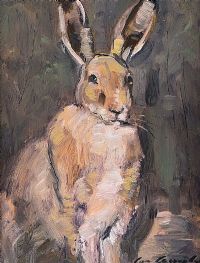 STANDING HARE by Con Campbell at Ross's Online Art Auctions